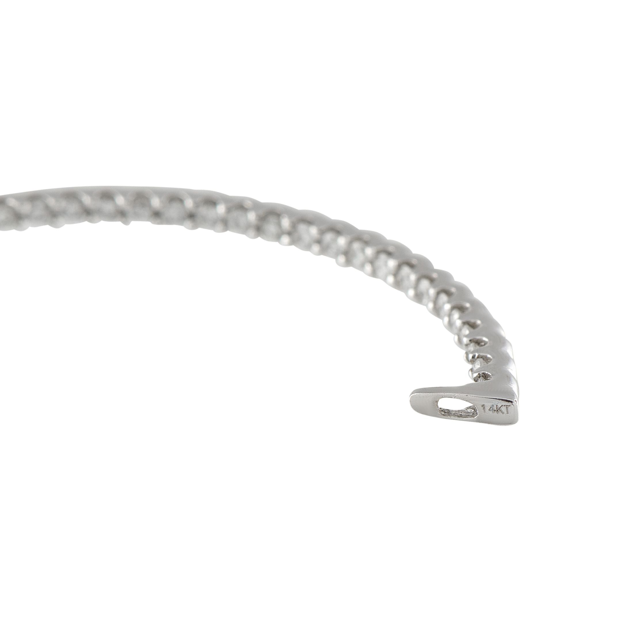 Exclusive 14K White Gold 1.77ct Diamond Inside-Out Hoop Earrings