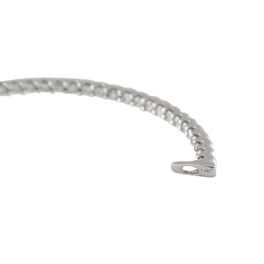 14K White Gold 1.77ct Diamond Inside-Out Hoop Earrings