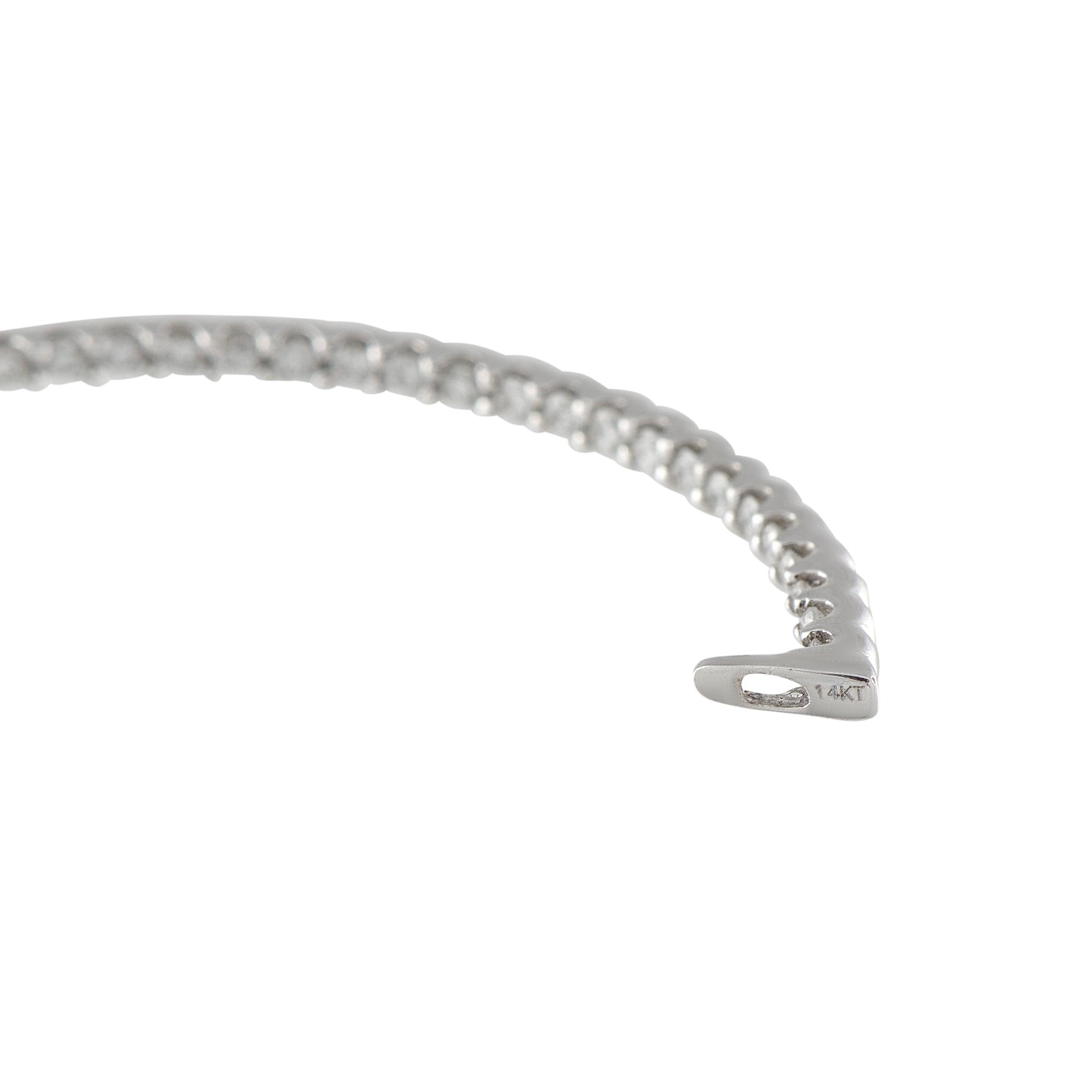 14K White Gold 1.77ct Diamond Inside-Out Hoop Earrings