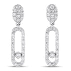 Exclusive 14K White Gold 0.50ct Diamond Drop Earrings ER29663-W – A luxurious design makes these earrings the perfect additio