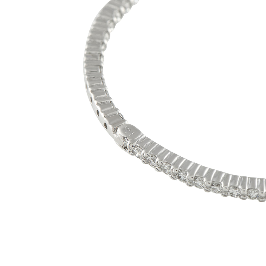 14K White Gold 2.0ct Diamond Inside-Out Hoop Earrings