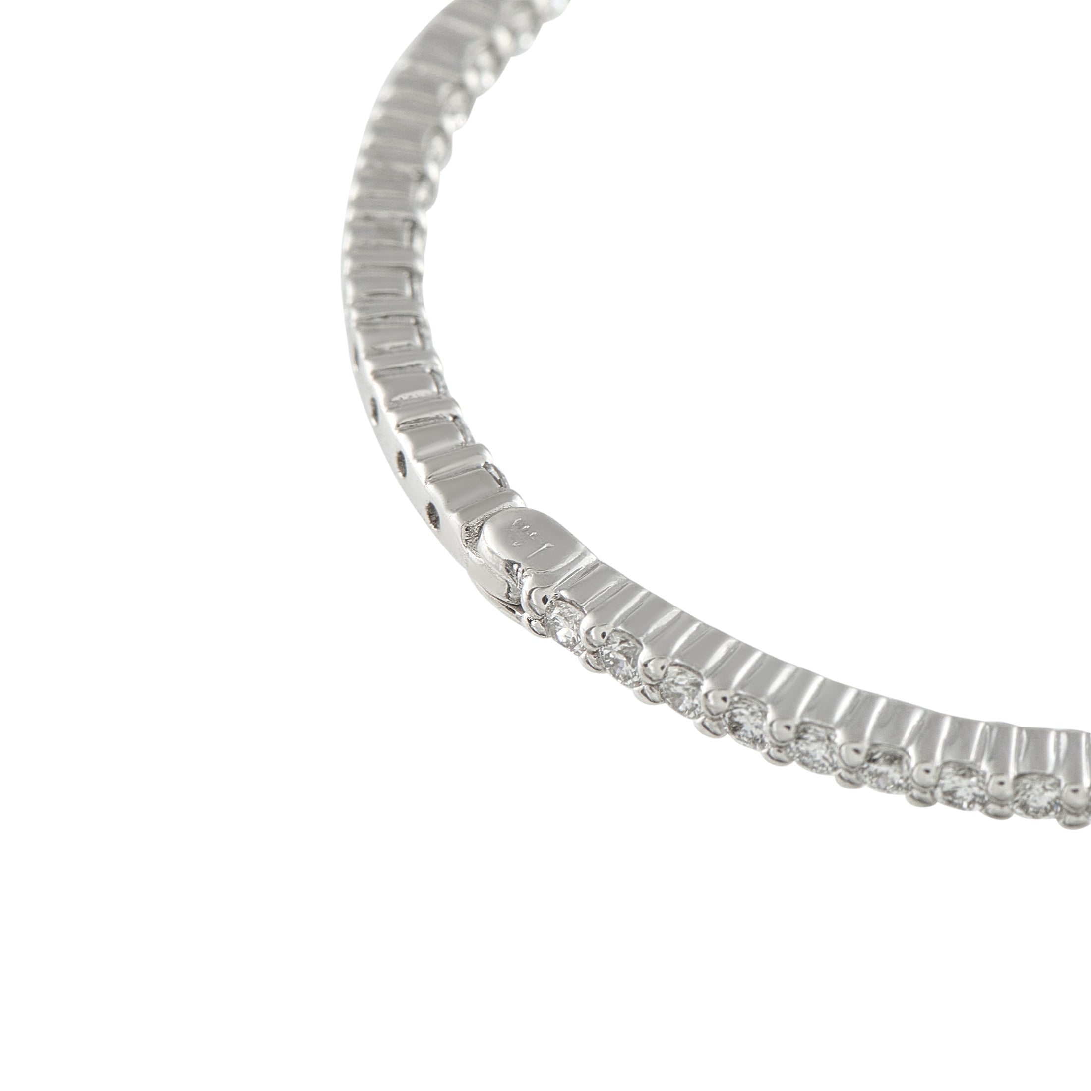 14K White Gold 2.0ct Diamond Inside-Out Hoop Earrings