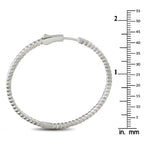14K White Gold 2.02ct Diamond Hoop Earrings