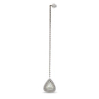 14K White Gold 3.23ct Diamond Dangle Earrings