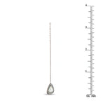 14K White Gold 3.23ct Diamond Dangle Earrings