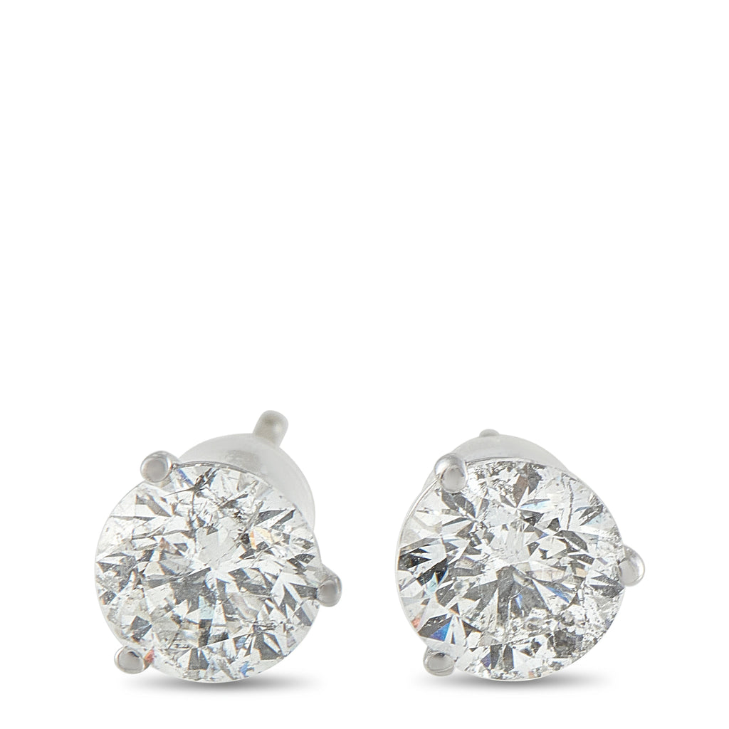 14K White Gold 1.68ct Diamond Stud Earrings