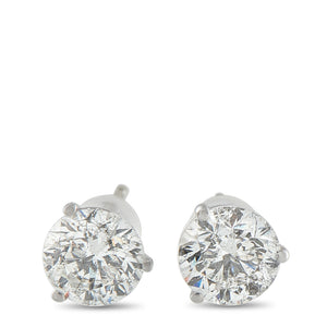 14K White Gold 1.68ct Diamond Stud Earrings