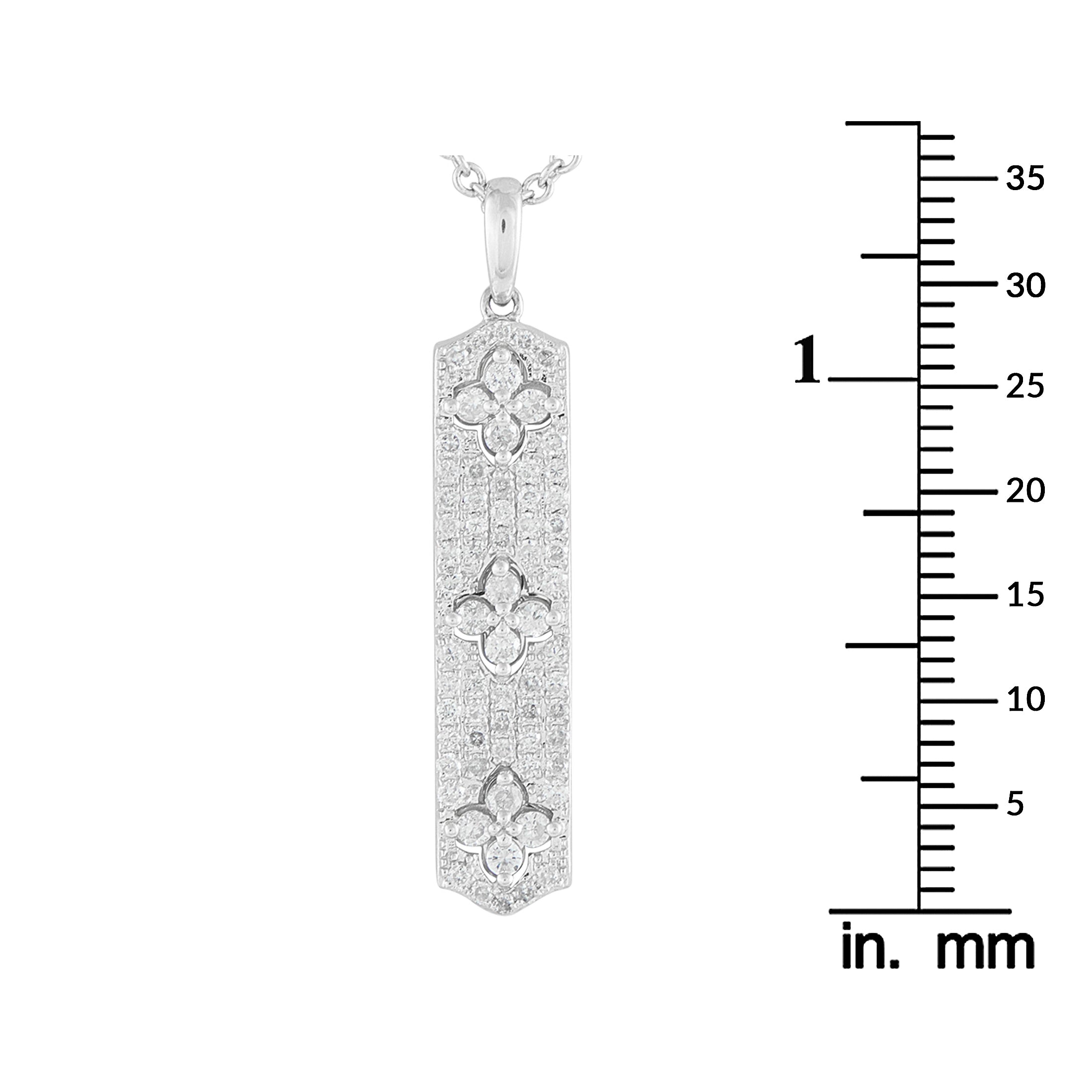 14K White Gold 0.70ct Diamond Pendant