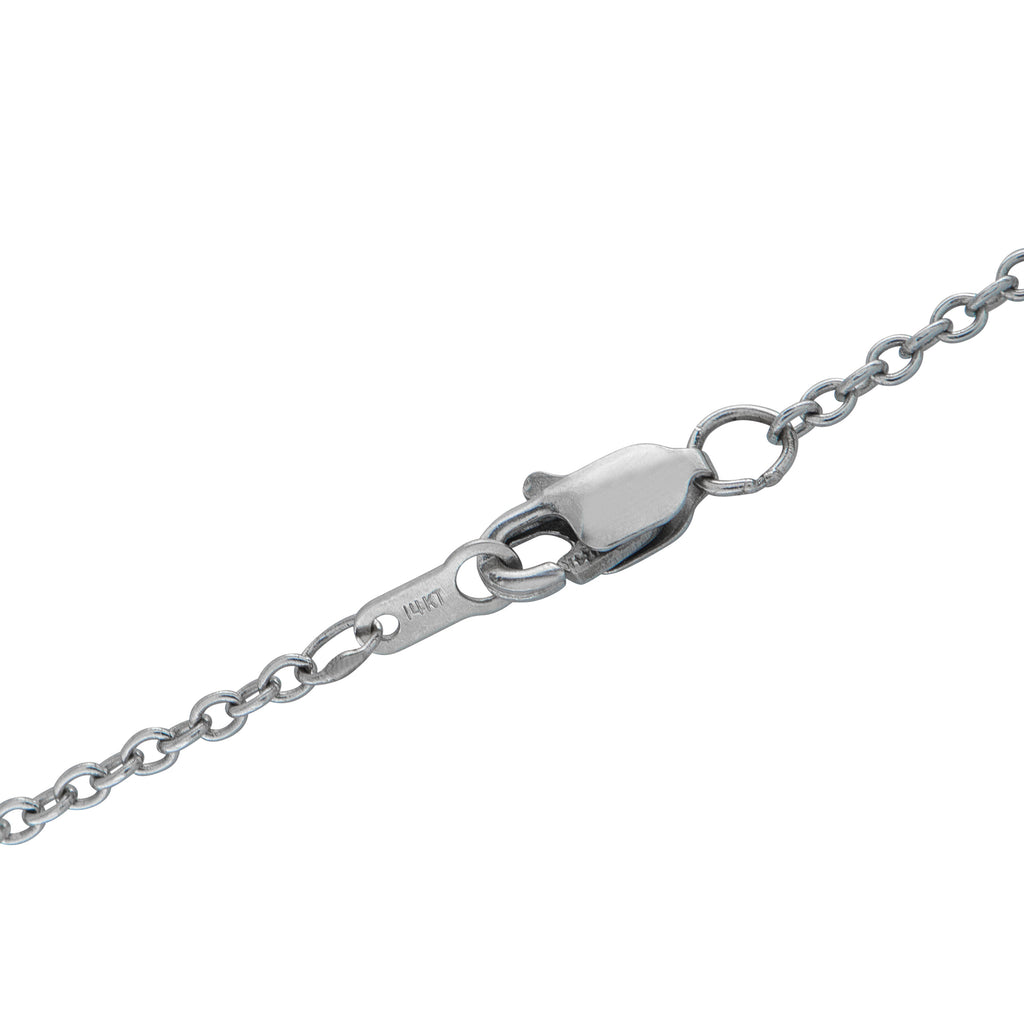 14K White Gold 0.80ct Diamond Solitare Necklace