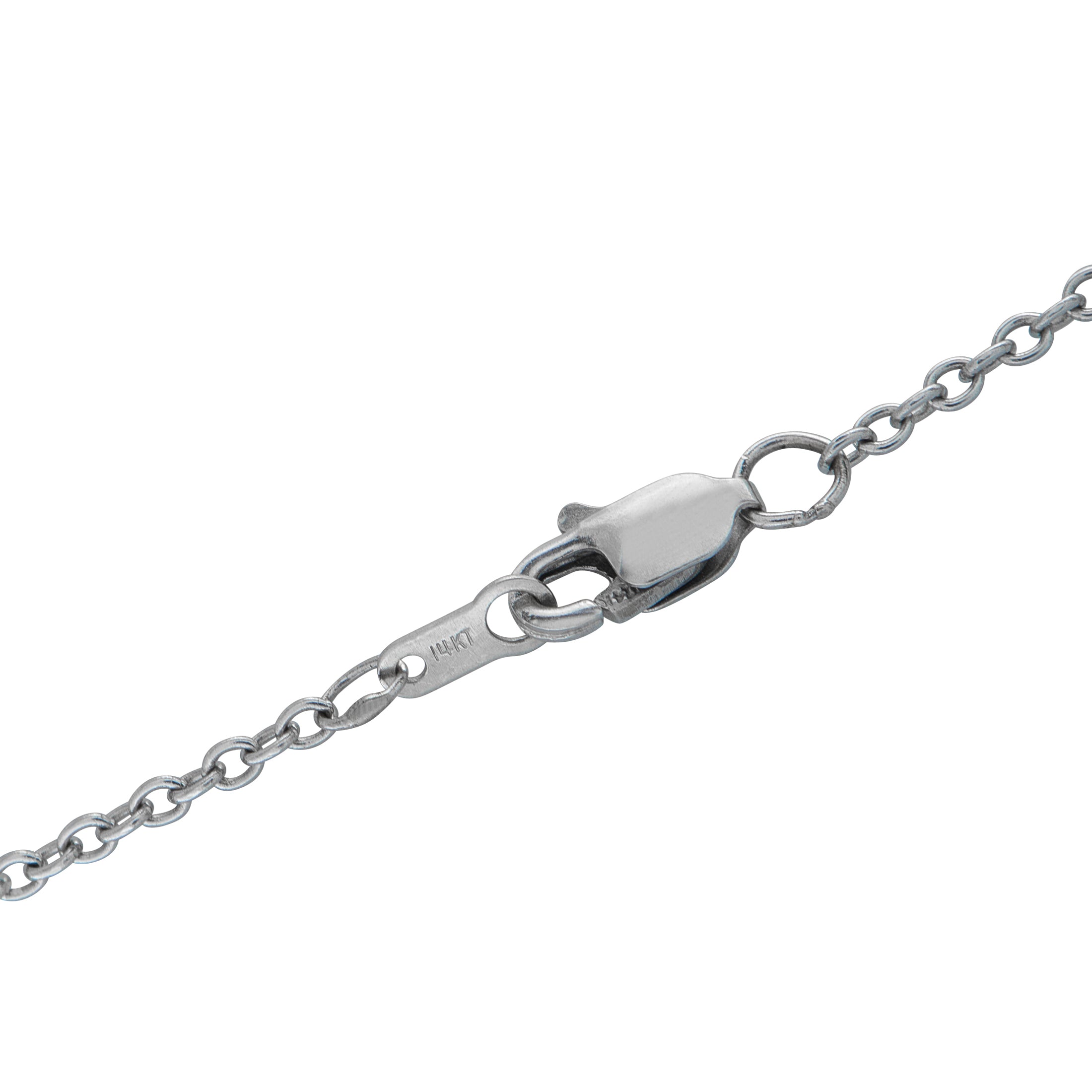 14K White Gold 0.80ct Diamond Solitare Necklace