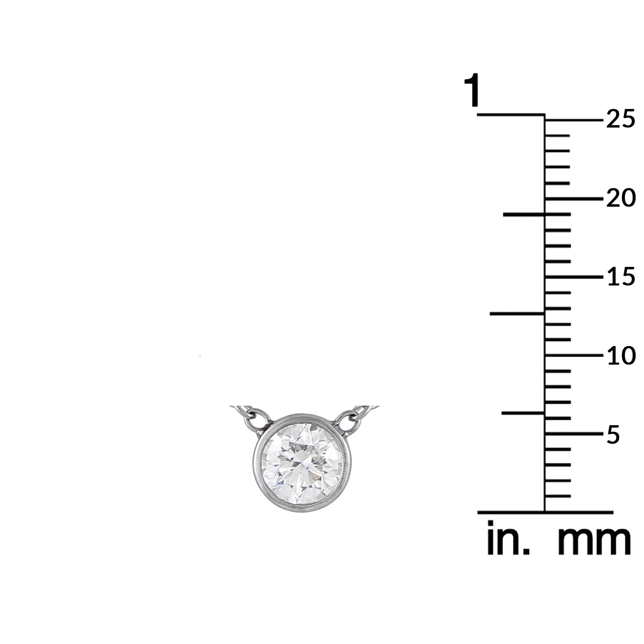 Exclusive 14K White Gold 0.80ct Diamond Solitare Necklace