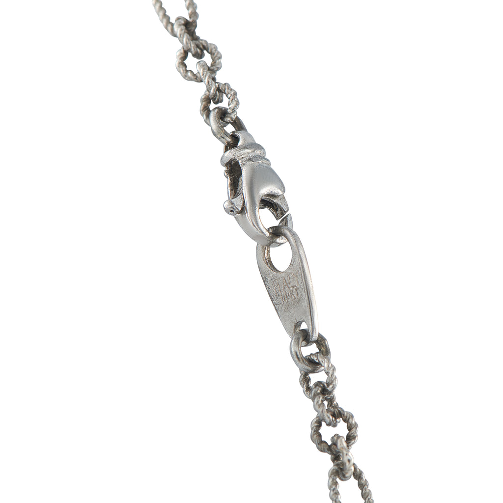14K White Gold 4.46ct Diamond and Pearl Necklace