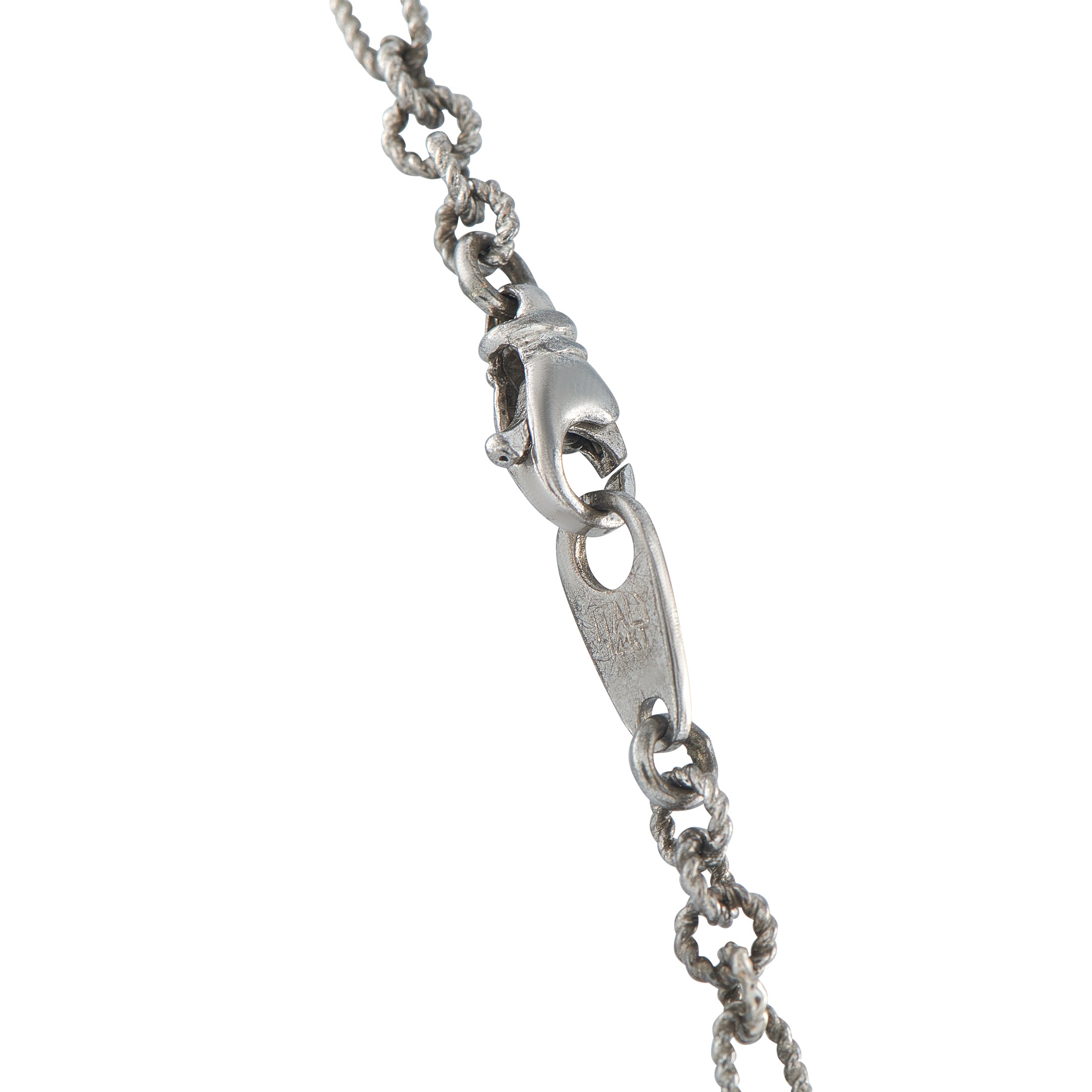 14K White Gold 4.46ct Diamond and Pearl Necklace