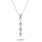 14K White Gold 2.0ct Diamond Drop Pendant