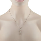 14K White Gold 2.0ct Diamond Drop Pendant