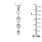 14K White Gold 2.0ct Diamond Drop Pendant