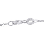 14K white gold chain clasp with spring-ring and 14K marking