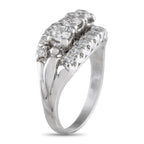 Exclusive Vintage 14K White Gold Diamond Ring
