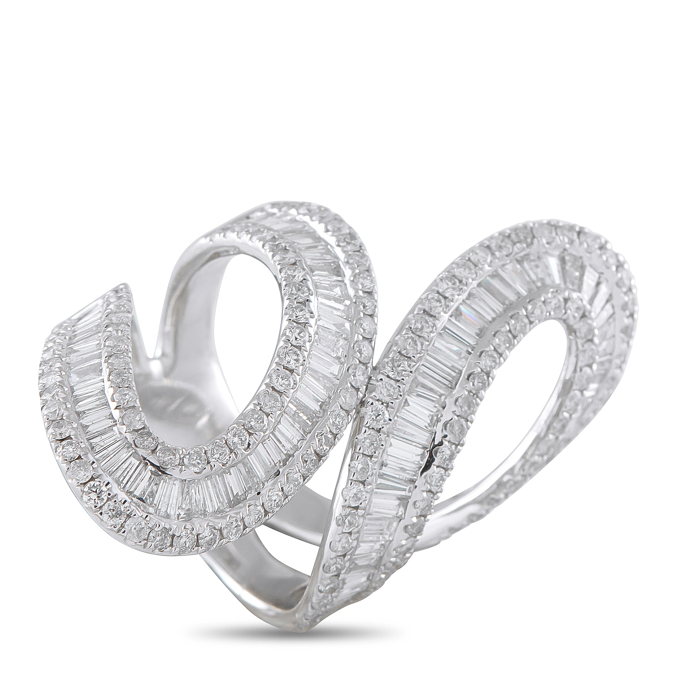 14K White Gold 4.0ct Diamond Ring