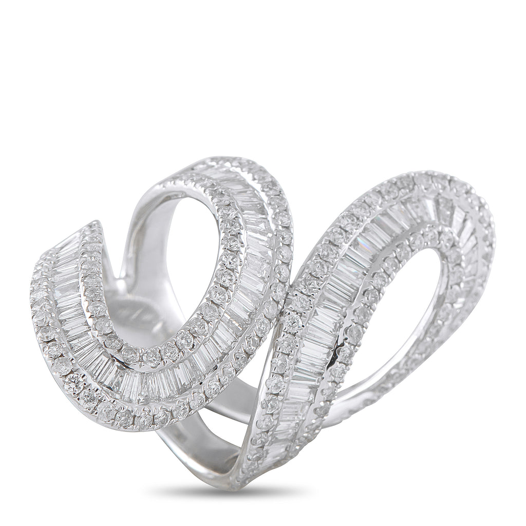 14K White Gold 4.0ct Diamond Ring
