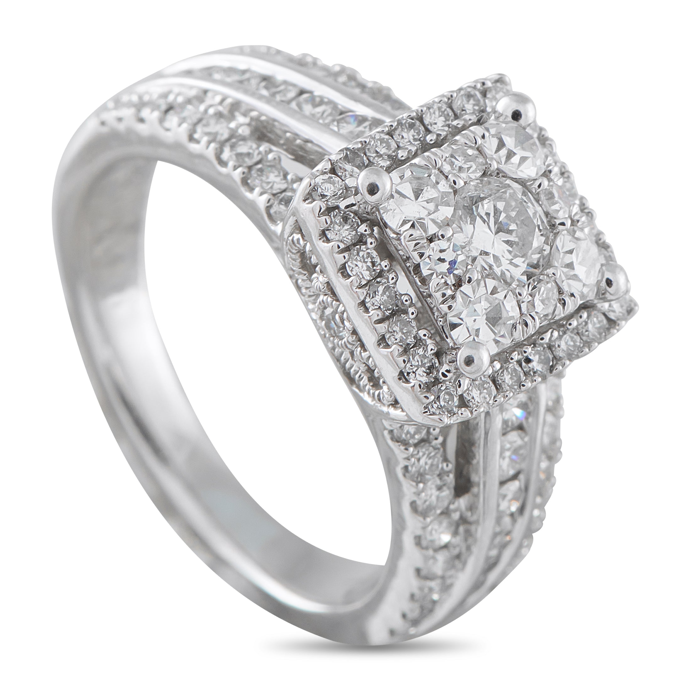 14K White Gold 1.30ct Diamond Ring