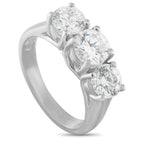 14K White Gold 2.35ct Diamond Three-Stone Ring