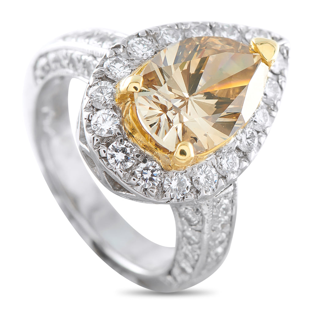 14K White Gold 4.08ct Diamond Ring