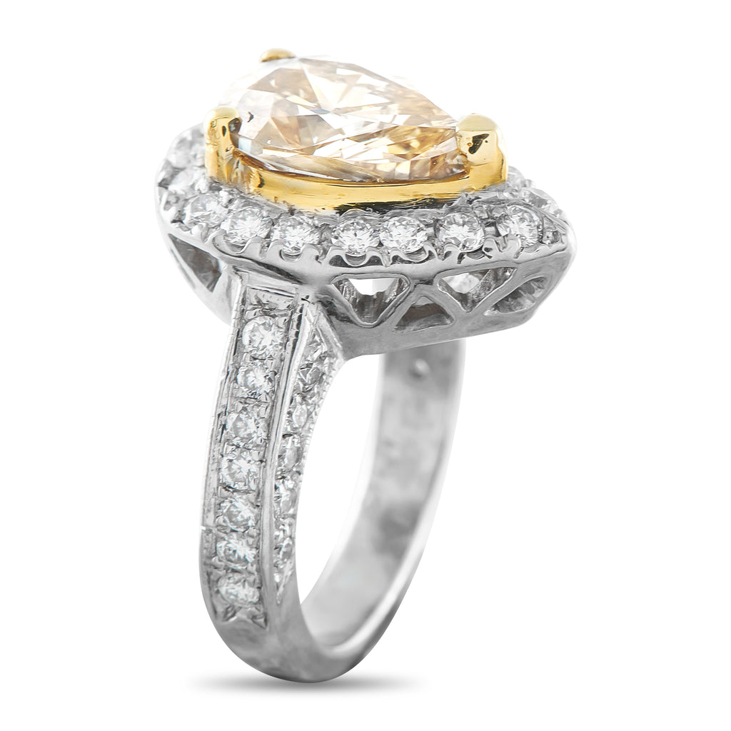 14K White Gold 4.08ct Diamond Ring