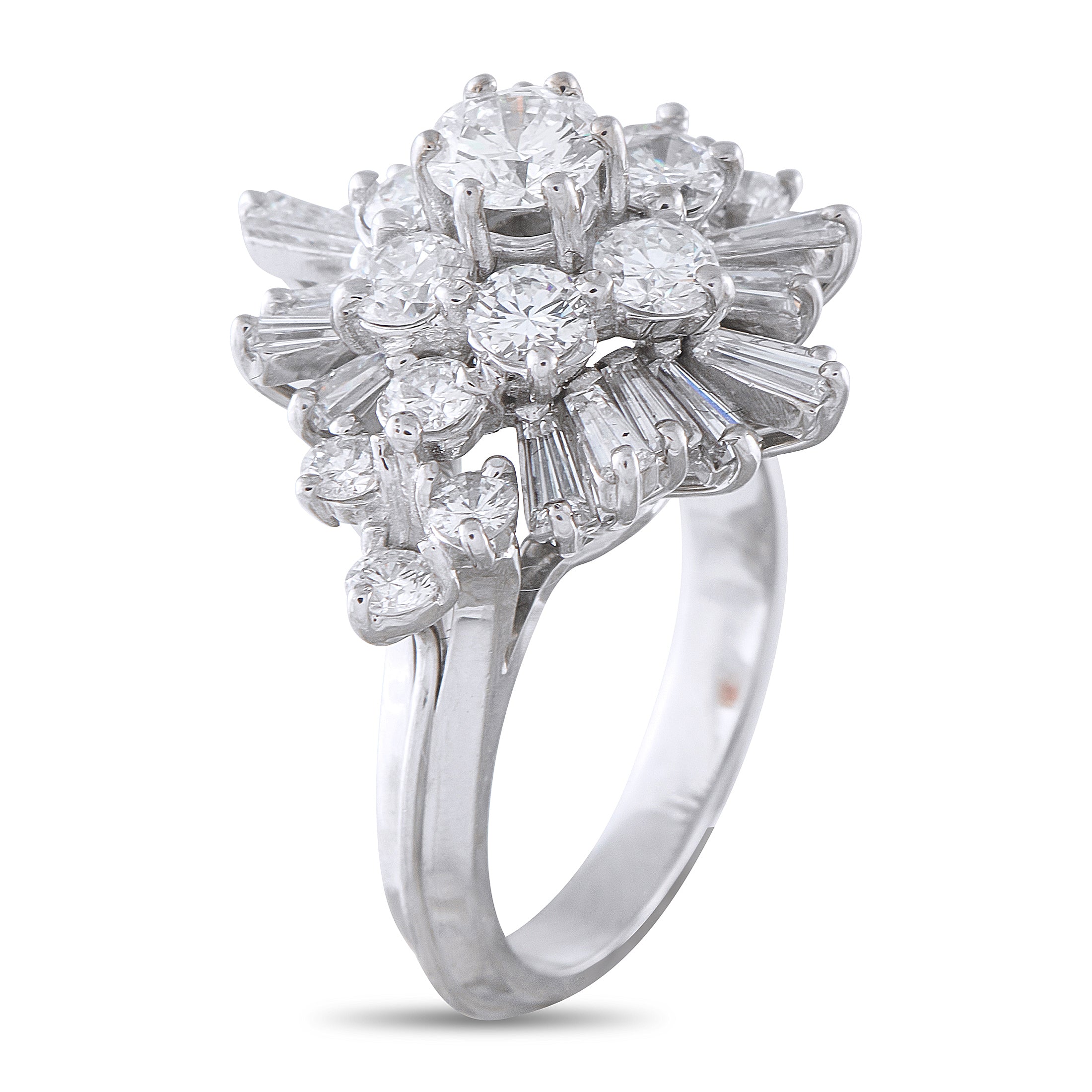 14K White Gold 3.48ct Diamond Ring