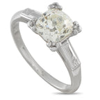 Antique 14K White Gold 1.05ct Diamond Ring