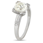 Antique 14K White Gold 1.05ct Diamond Ring