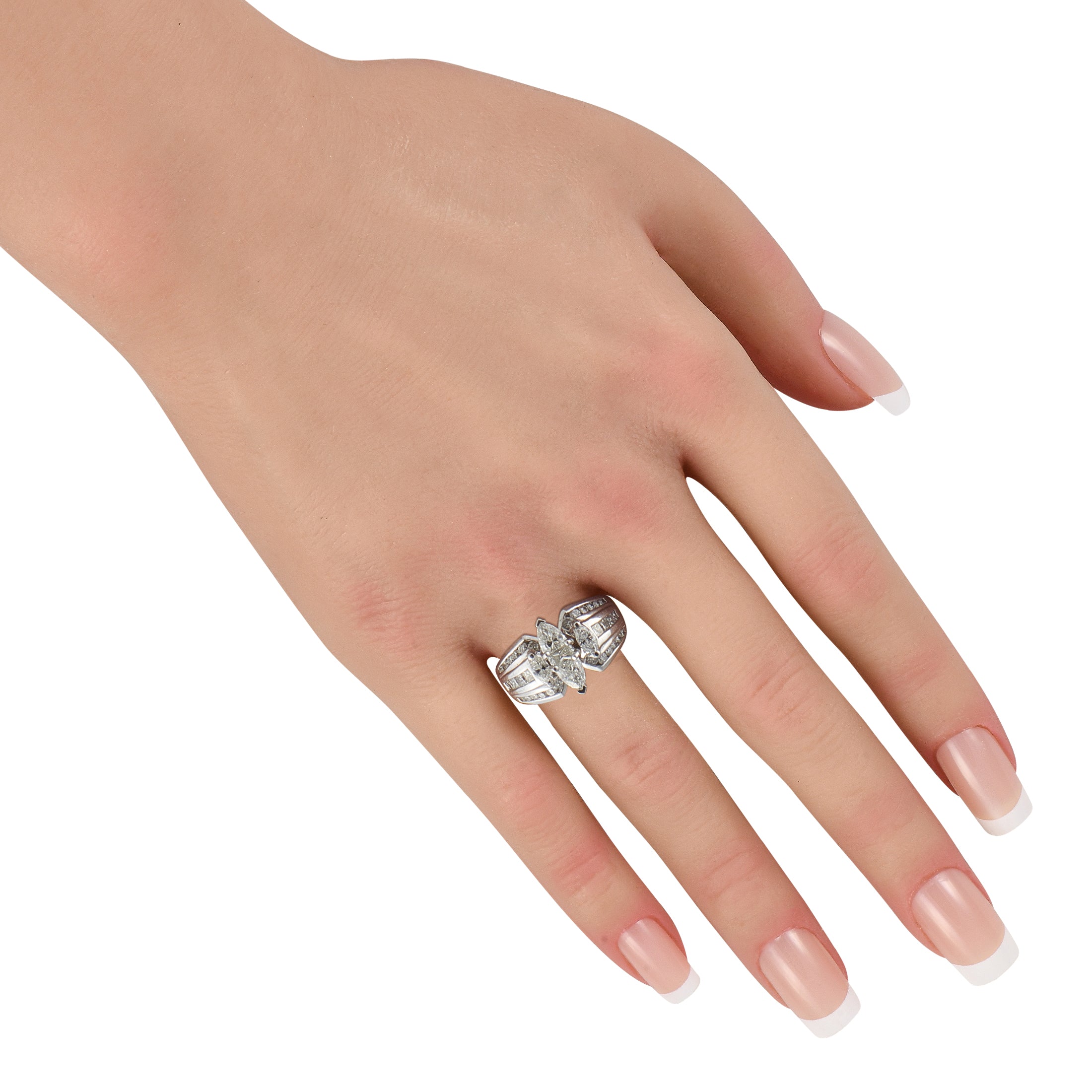 14K White Gold 2.10ct Diamond Ring
