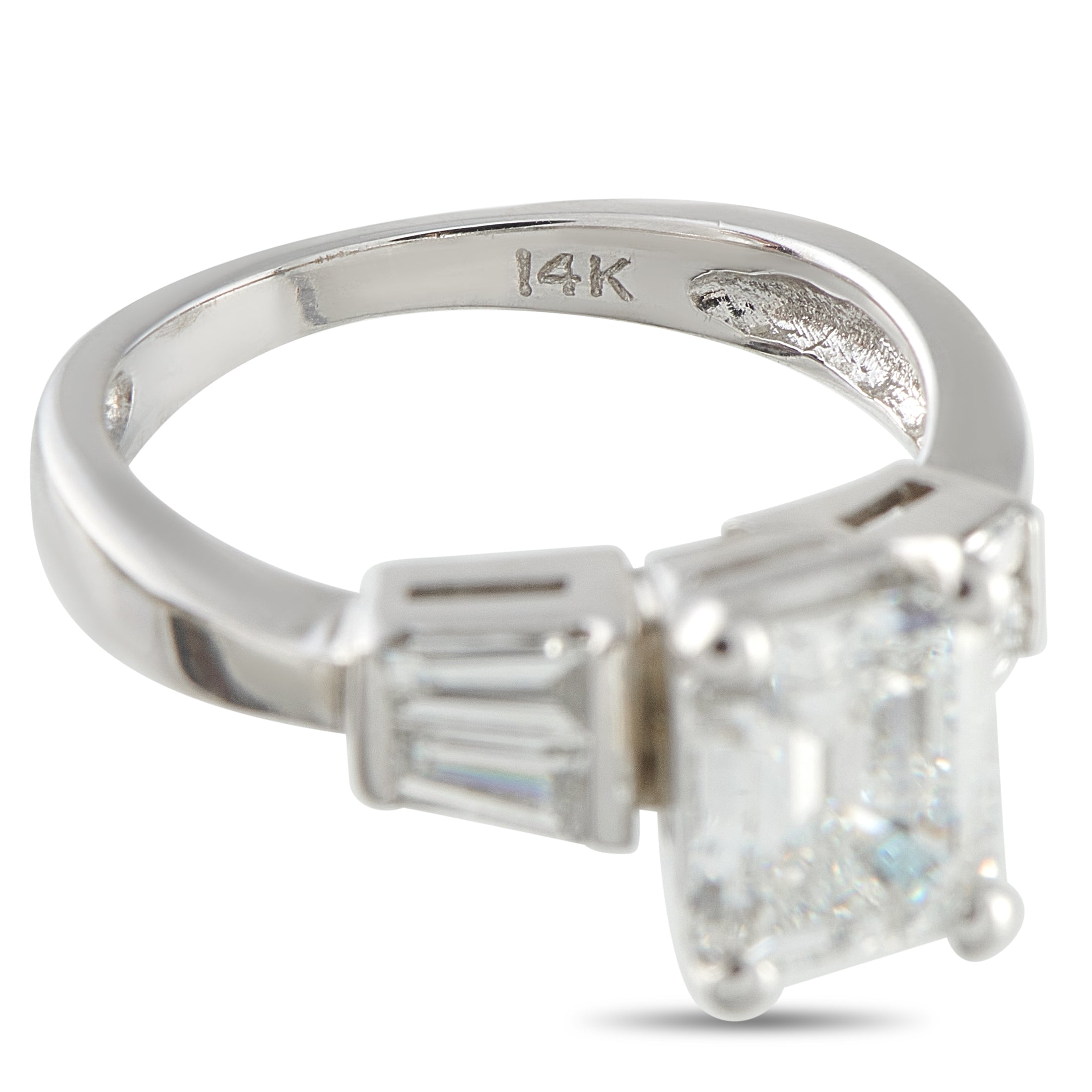 14K White Gold 2.39ct Diamond Ring