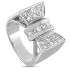 14K White Gold 1.06ct Diamond Bow Ring