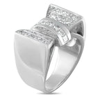 14K White Gold 1.06ct Diamond Bow Ring