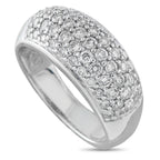 14K White Gold 1.0ct Diamond Pavé Ring