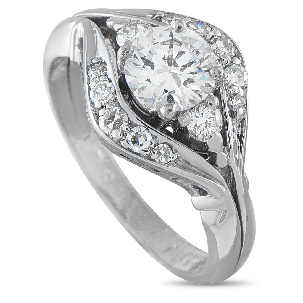 14K White Gold 0.95ct Diamond Ring