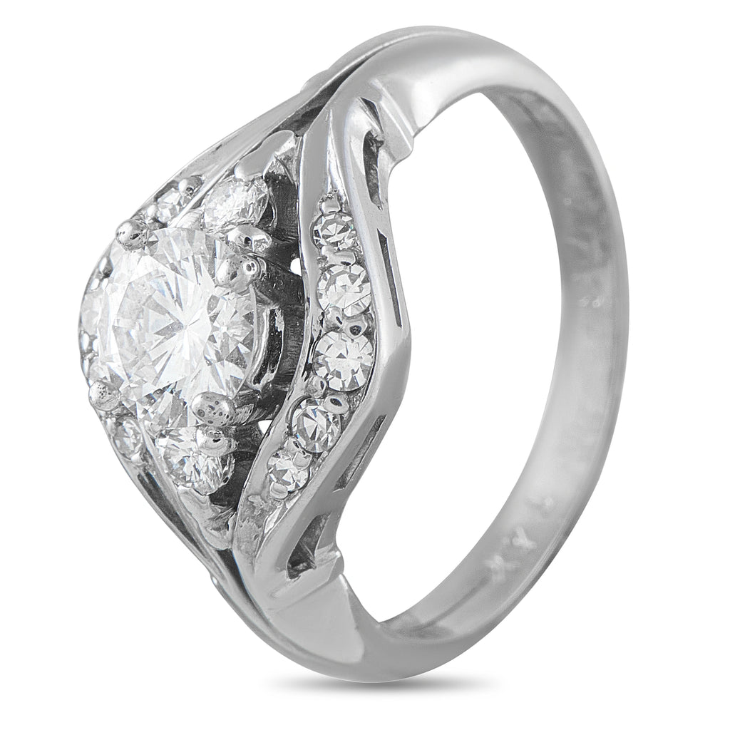 14K White Gold 0.95ct Diamond Ring