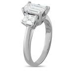 14K White Gold 1.63ct Diamond Three-Stone Ring