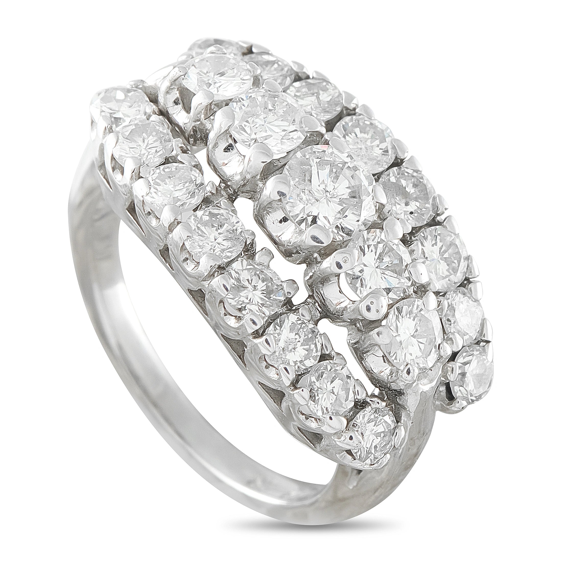14K White Gold 3.0ct Diamond Ring