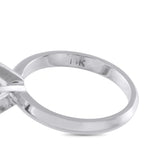 14K white gold ring band interior stamped '14K'
