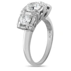 14K White Gold 1.20ct Diamond Three-Stone Ring