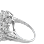 14K White Gold 2.90ct Diamond Cluster Ring