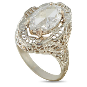 14K White Gold 0.83ct Diamond Ring