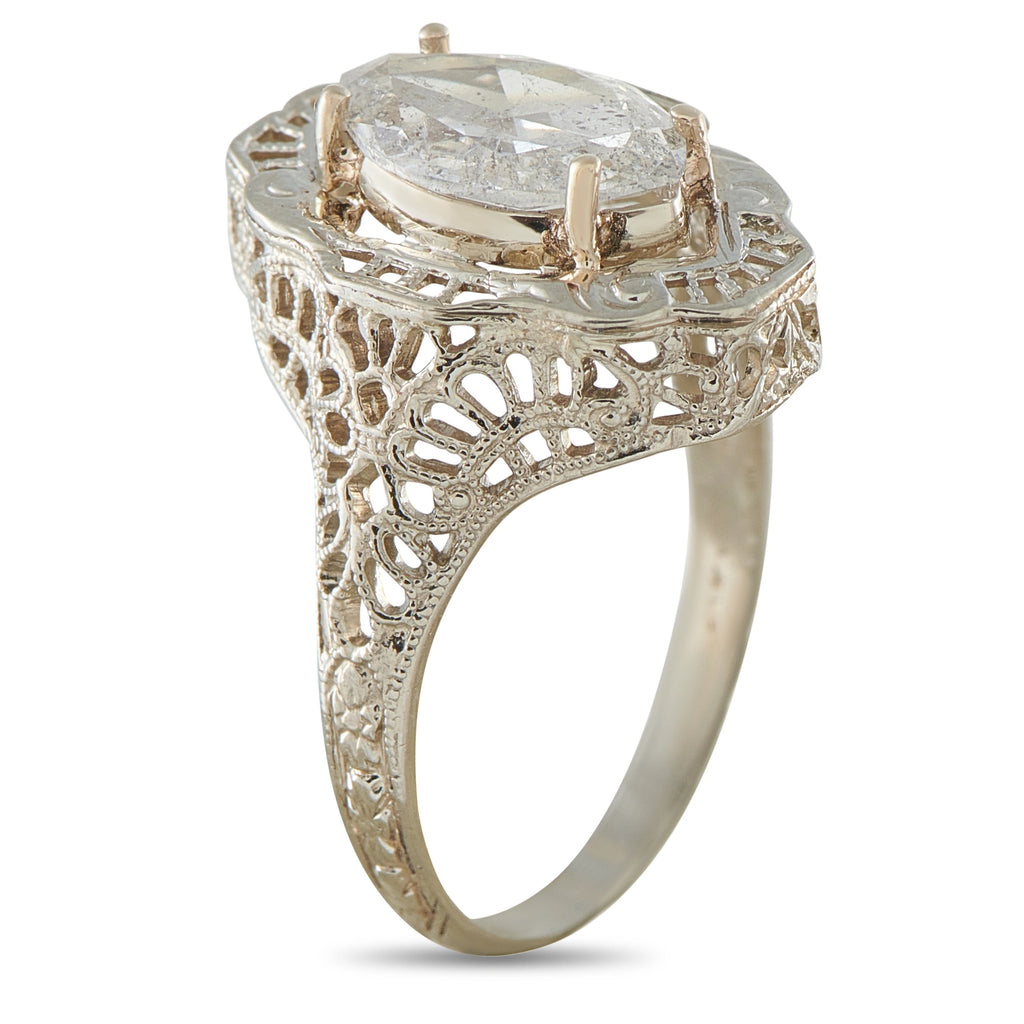 14K White Gold 0.83ct Diamond Ring