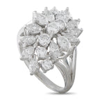 14K White Gold 2.48ct Diamond Cluster Ring