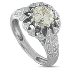 14K White Gold 1.59ct Diamond Halo Ring