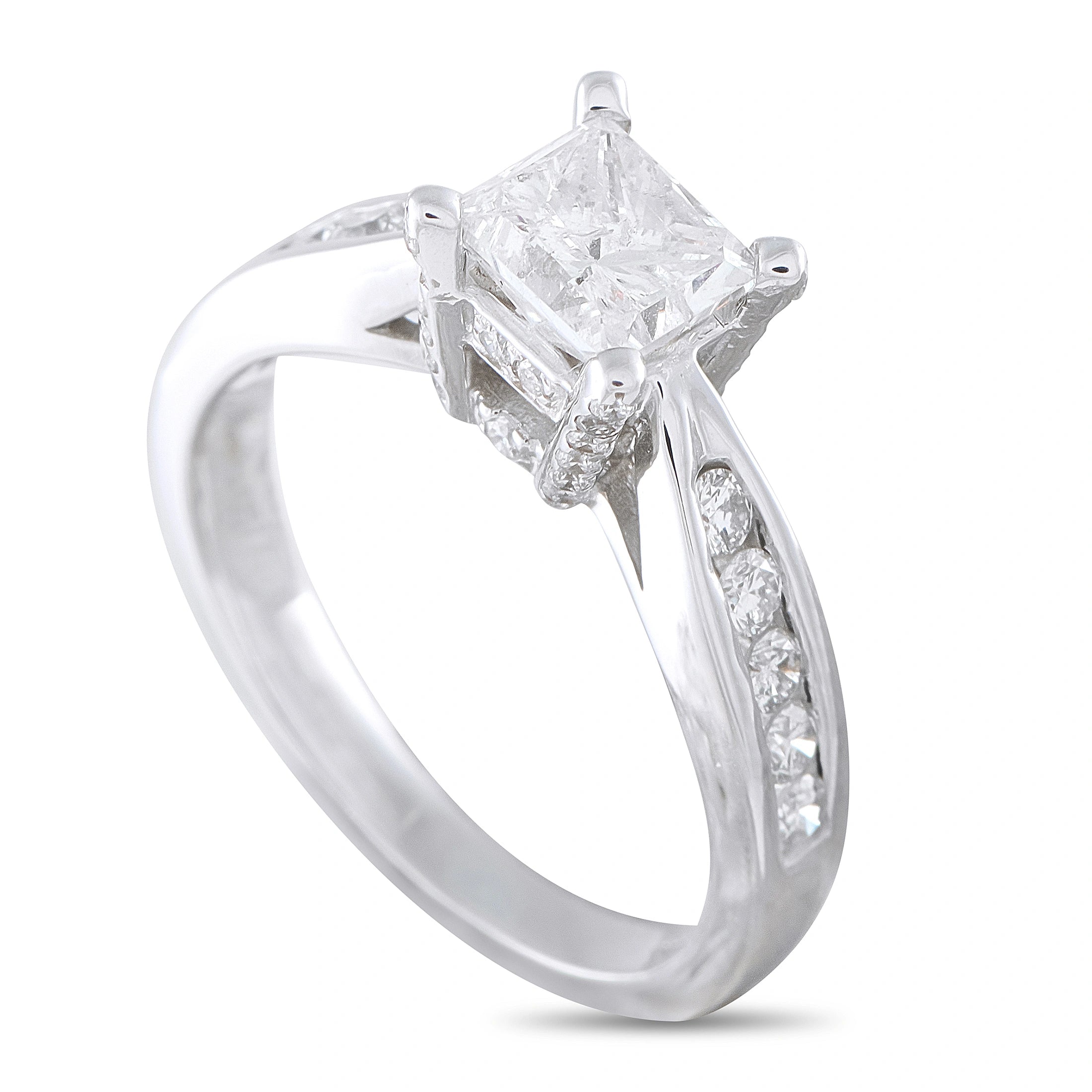 14K White Gold 1.38ct Diamond Ring