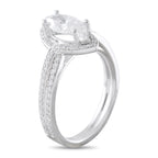 14K White Gold 1.33ct Diamond Halo Ring