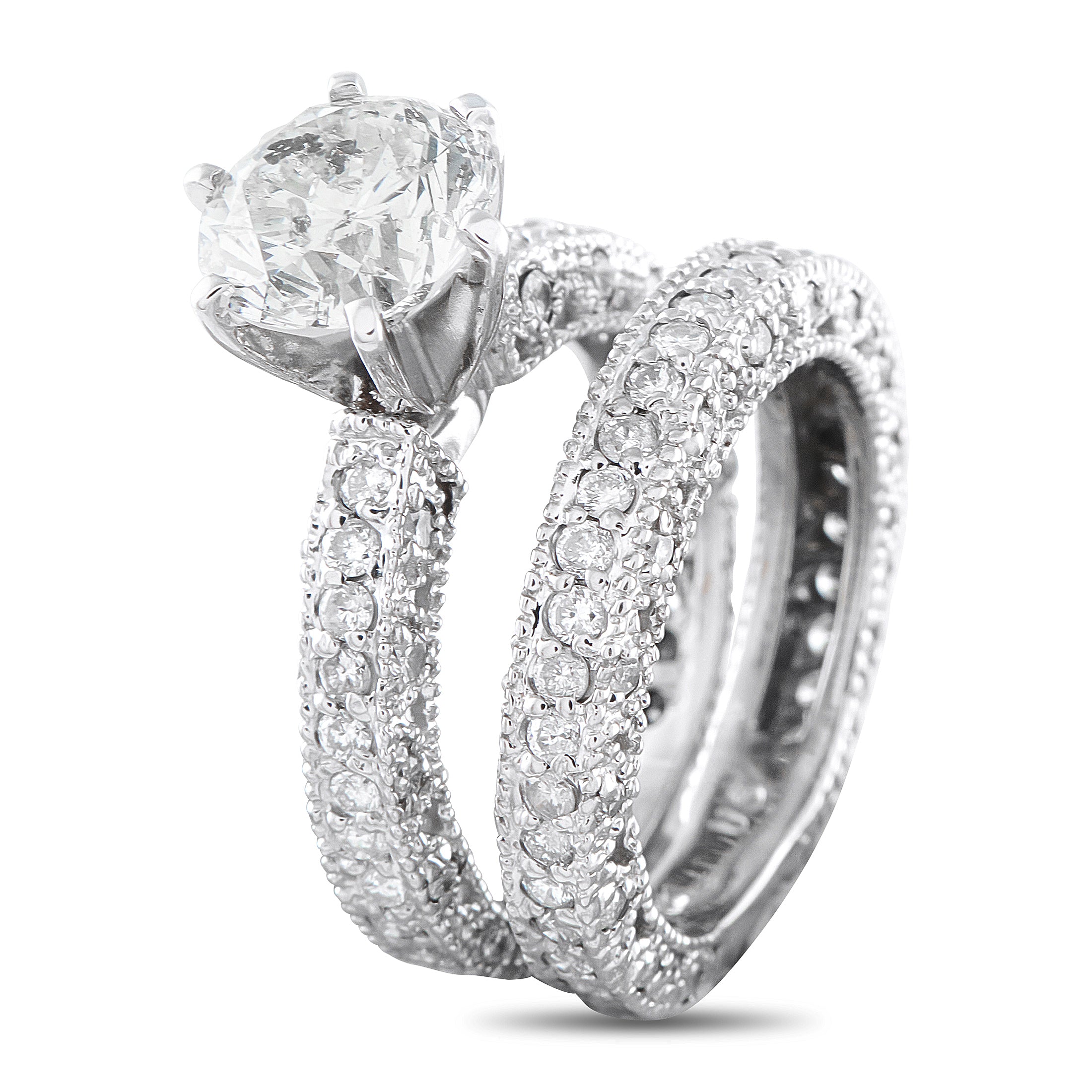 14K White Gold 4.60ct Diamond Ring